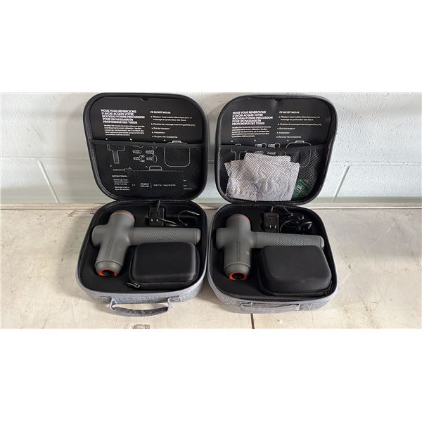 (2) SHARPER IMAGE POWER PERCUSSION MASSAGERS *WORKING CONDITION UNKNOWN/MAY BE MISSING PARTS & OR