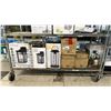 Image 1 : SHELF OF OUTDOOR LED WALL LANTERNS & ASSTD. SOLAR LED LIGHTS *WORKING CONDITION UNKNOWN/MAY BE