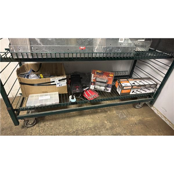 ASSORTED ITEMS INCLUDING; LOW-PROFILE LED AUXILARY LIGHTS, SUPER HEAT-MAGNET, HEAT SHRINK TERMINALS