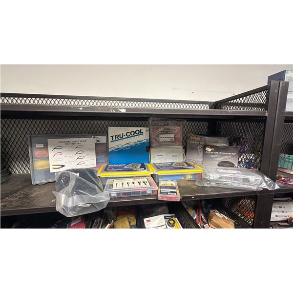 ASSORTED ITEMS INCLUDING; COLOURED CABLE TIE KIT, HEAT SHRINK TUBE ASSORTMENT, WIRE CONNECTOR
