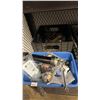 Image 2 : SHELF OF ASSORTED ITEMS INCLUDING; RIDGID ELECTRIC WINCH, AUTOMOTIVE PARTS, WEATHERPROOF MODULAR