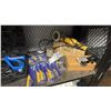 Image 4 : SHELF OF ASSORTED ITEMS INCLUDING; FLEX HEAD RATCHET SET, 3-PC AVIATION SNIPS SET, 7-PC BATTERY