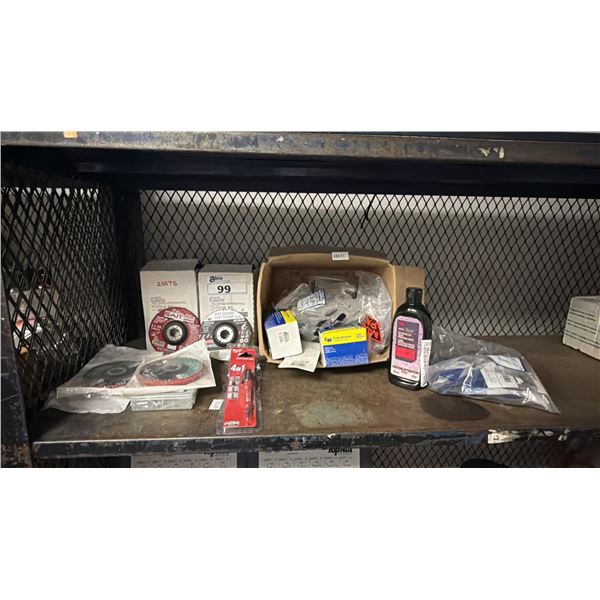 ASSORTED ANGLE GRINDER DISCS, MILWAUKEE 4-IN-1 MULTI-PICK TOOL, SYNTHETIC 3M WAX PROTECTANT & MORE