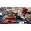 Image 2 : SHELF OF ASSORTED ITEMS INCLUDING; TAP & DIE SET, 24-PC CROWFOOT WRENCH SET, MULTI-PURPOSE GAS