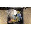 Image 2 : SHELF OF ASSORTED ITEMS INCLUDING; UTILITY TARP GROUND SHEET, HIGH POWER DIGITAL WIRING HARNESS,