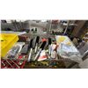 Image 3 : SHELF OF ASSORTED ITEMS INCLUDING; TA TECHSPAN FLIP KIT, WHEEL & TIRE BRUSHES, WATSON SAFETY GLOVES