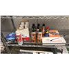 Image 1 : ASSORTED ITEMS INCLUDING; SCOTCHGUARD FABRIC WATER SHIELD, ORC KNOCK'ERLOOSE PENETRATING SOLVENT,