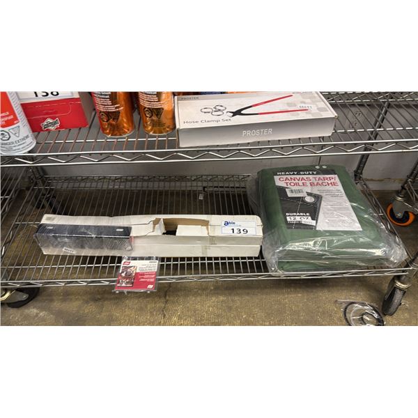 HEAVY DUTY CANVAS TARP & LOCKING AIR TOOL HOLDER