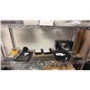 Image 1 : SHELF OF ASSORTED ITEMS INCLUDING; CHICAGO PNEUMATIC RANDOM ORBITAL SANDER, DRILL BIT SET, FUEL