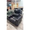 Image 1 : BLACK LEATHER POWER RECLINER WITH USB PORTS ( MISSING PARTIAL CORD)