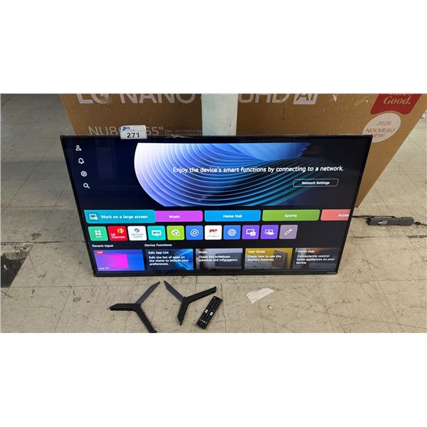 LG 55" 4K UHD SMART TV WITH REMOTE *STAND MAY NOT MATCH*