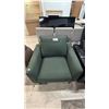Image 3 : MODERN ACCENT OLIVE GREEN FABRIC CHAIR