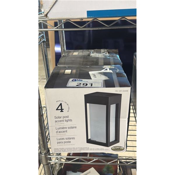 (2) PACK OF 4 SOLAR POST ACCENT LIGHTS