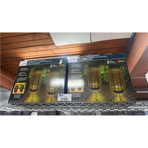 SHELF LOT OF EXHART SOLAR ACCENT LANTERNS