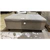 Image 2 : FABRIC OTTOMAN HIDE-A-BED SINGLE SIZE (SOME CLEANING REQUIRED)