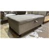Image 3 : FABRIC OTTOMAN HIDE-A-BED SINGLE SIZE (SOME CLEANING REQUIRED)