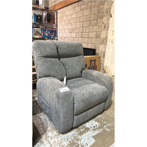 *TESTED WORKING* SEALY FABRIC ELECTRIC RECLINER WITH REMOTE (MISSING PARTIAL POWER CORD)