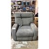 Image 2 : *TESTED WORKING* SEALY FABRIC ELECTRIC RECLINER WITH REMOTE (MISSING PARTIAL POWER CORD)