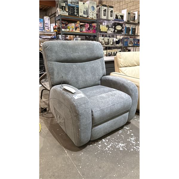 *TESTED WORKING* SEALY FABRIC ELECTRIC RECLINER WITH REMOTE & POWER CORD