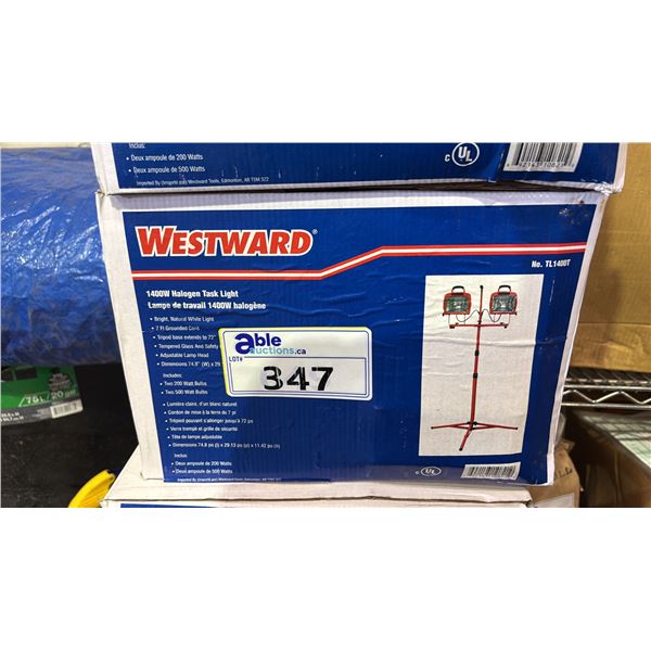 *NEW* WESTWARD 1400W HALOGEN TASK LIGHT PAIR WITH TRIPOD