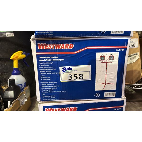 *NEW* WESTWARD 1400W HALOGEN TASK LIGHT PAIR WITH TRIPOD