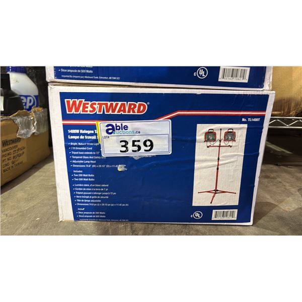 *NEW* WESTWARD 1400W HALOGEN TASK LIGHT PAIR WITH TRIPOD