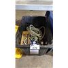Image 1 : BIN OF ASSORTED ITEMS INCLUDING; HOSES, PLUMBING FITTINGS LIQUID LINE FILTER DRIER & MORE