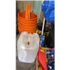 Image 4 : ASSORTED ITEMS INCLUDING; 5 GALLON PAILS, WASTE BIN, TARP, GARBAGE BAGS & MORE