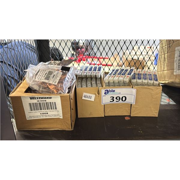 *NEW* BOX OF ASSORTED TDC HSS STRAIGHT FLUTE TAPS AND COPPER RING LUG TERMINALS 5/16 INCH