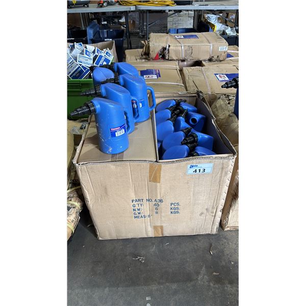 BOX OF WESTWARD 2-QUART BATTERY FILTER JUGS