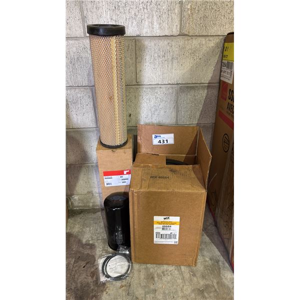 WIX PREMIUM AIR FILTER, FLEETGUARD AIR FILTER AND DONALSON SPIN ON HYDRAULIC FILTER
