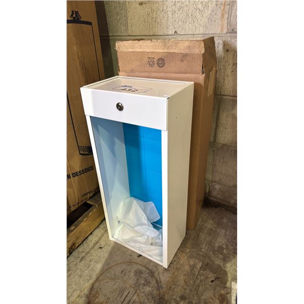 *NEW* (2) WHITE METAL FIRE EXTINGUISHER CABINETS