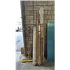 Image 1 : ASSORTED ITEMS INCLUDING KENNY IBEAM ROAD SET, 6' RED OAK HANDRAIL, WOODEN POLE WITH METAL TIP AND