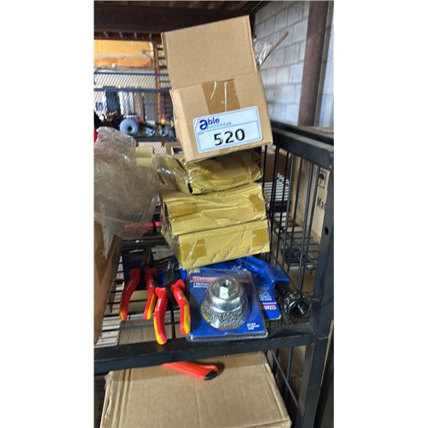 *NEW* ASSORTED WESTWARD PRODUCTS INCLUDING; 8" VGE LONG NOSE PLIERS, 3" MINI GRINDER CUP BRUSH, 12"