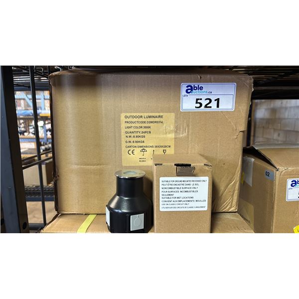 CASE OF OUTDOOR LUMINAIRE 3000K RECESSED LIGHTS