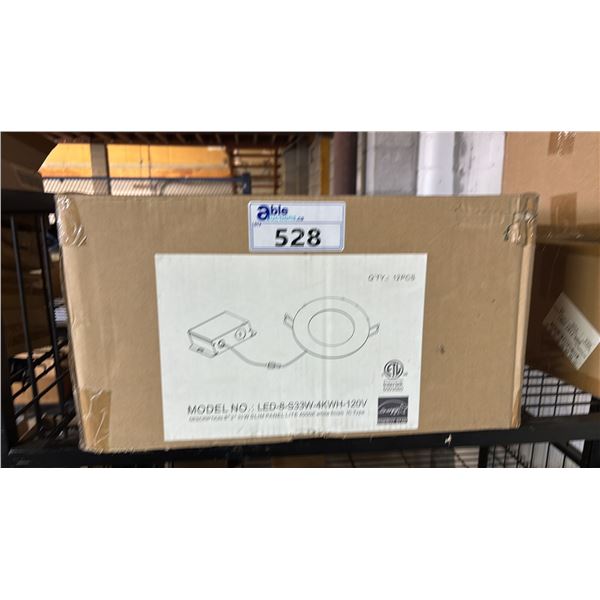 *NEW* CASE OF 8"/2" 33 W SLIM PANEL LITE 4000K LIGHTS