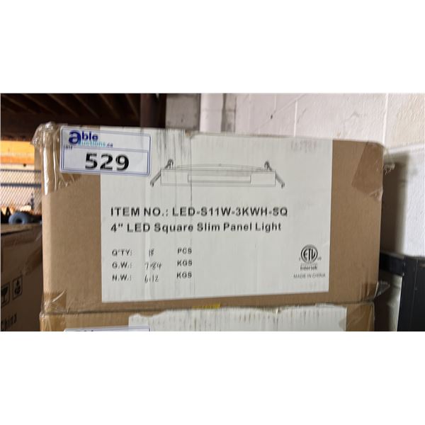 *NEW* CASE OF 4" LED SQUARE SLIM PANEL LIGHTS