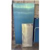 Image 2 : ASSORTED ITEMS INCLUDING; PUSH CART (NO WHEELS), FRIDGE/FREEZER DOORS & ELECTRICAL PANEL DOOR