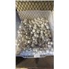 Image 3 : BOX OF WORLD CUP KEYCHAINS & BIN OF SMALL CONTAINERS
