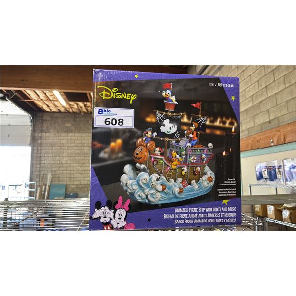 DISNEY ANIMATED PIRATE SHIP WITH LIGHTS AND MUSIC *WORKING CONDITION UNKNOWN/MAY BE MISSING PARTS &