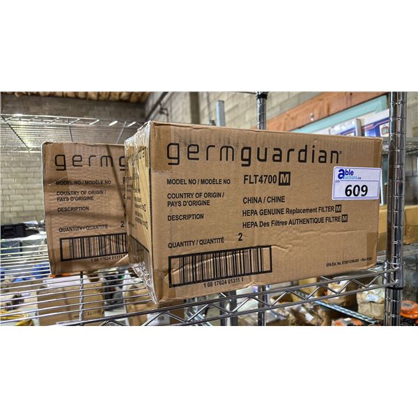 (2) BOXES OF GERM GUARDIAN HEPA REPLACEMENT FILTERS *WORKING CONDITION UNKNOWN/MAY BE MISSING PARTS