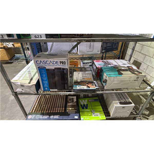 SHELF OF SOLAR PATHWAY LIGHTS, CASCADE PRO FANS, SHIATSU NECK & SHOULDER MASSAGER & MORE *WORKING
