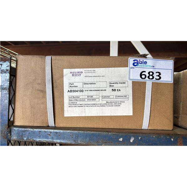*NEW* CASE OF ALLIED BOLT 5/16" EHS STRAND SPLICE