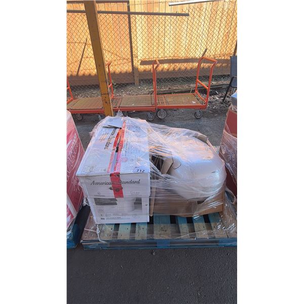 PALLET OF AMERICAN STANDARD TOILETTE SET AND OVE DECOR SMART TOILET