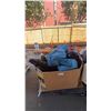 Image 1 : PALLET OF ASSORTED ITEMS INCL. GOURMIA AIR FRYER, CAMPING CHAIRS, CHEFMAN AIR FRYER, TOWER FAN AND