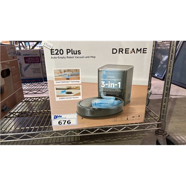 DREAME E20 PLUS AUTO-EMPTY ROBOT VACUUM & MOP  *WORKING CONDITION UNKNOWN/MAY BE MISSING PARTS & OR