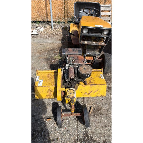 ROTOTILLER ATTACHMENT WITH 8HP ENGINE (UNKNOWN RUNNING CONDITION)