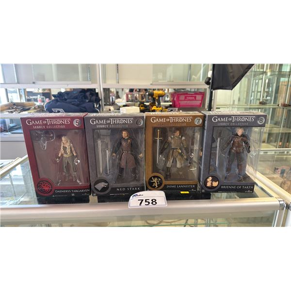 (4) GAME OF THRONES LEGACY COLLECTION #5 -8 SERIES ONE FIGURES IN ORIGINAL BOXES