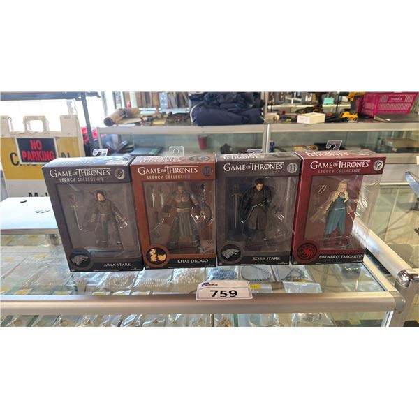 (4) GAME OF THRONES LEGACY COLLECTION #9 -12 SERIES TWO FIGURES IN ORIGINAL BOXES