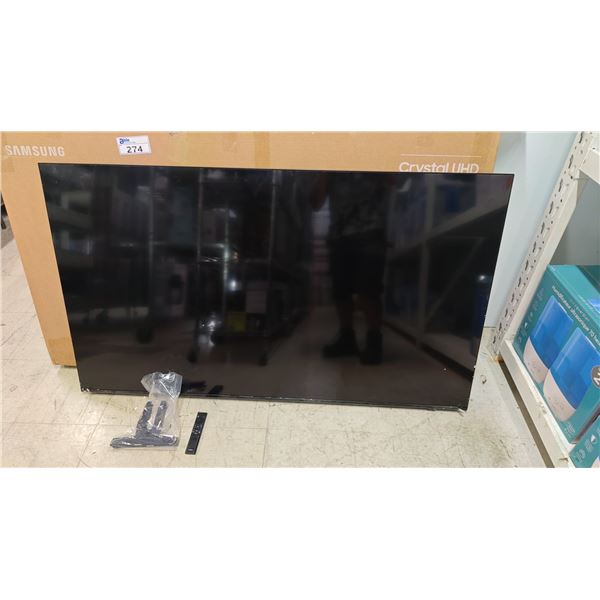 SAMSUNG 65" 4K CRYSTAL UHD TV WITH REMOTE & BOX *STAND MAY NOT MATCH, DOES NOT POWER ON*